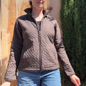 Elegant Quilted Jacket in Rich Brown